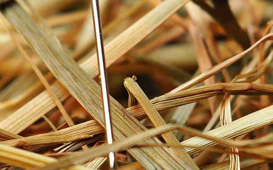 Its like finding a needle in a haystack